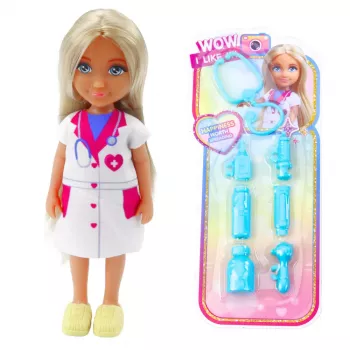 LEAN TOYS Ankiki Doctor Mini Doll Set su gydymo priedais