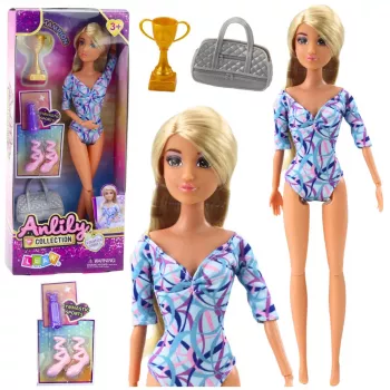 LEAN TOYS Anlily Balerinos Lėlė su Judančiomis Galūnėmis ir Aksesuarais