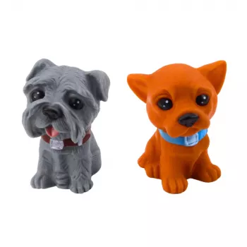 LEAN TOYS Šuniukų figūrėlių rinkinys 8cm 6vnt