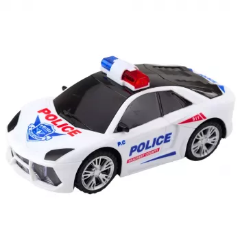 LEAN TOYS Police Car Interactive Lights Sounds Police Car Sports White