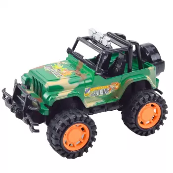 LEAN TOYS Didelė karinė visureigė transporto priemonė, žalia