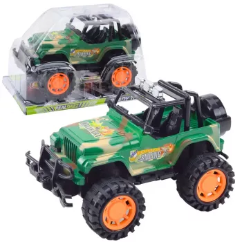 LEAN TOYS Didelė karinė visureigė transporto priemonė, žalia