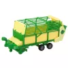 LEAN TOYS Žemės ūkio traktorius su žaliai geltona priekaba Raudonas 50cm