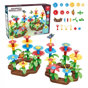 LEAN TOYS DIY Flower Garden Building Blocks 148 Pieces