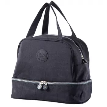 LEAN Thermal Insulating Breakfast Bag su Reguliuojamu Diržu, Juoda, 27 cm