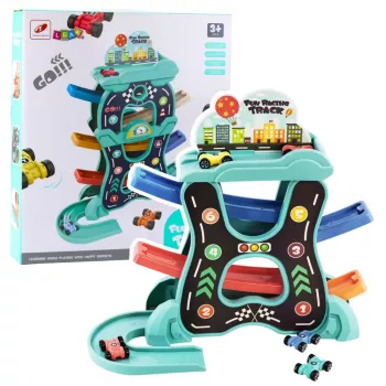 LEAN TOYS Educational Set Car Track Slide Three Levels