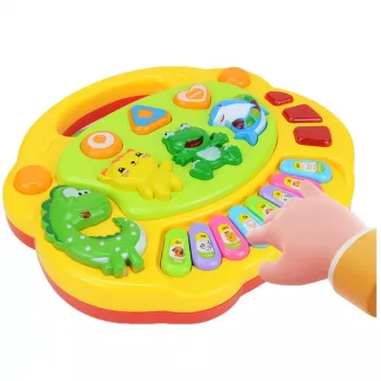 LEAN TOYS Interaktyvus pianinas su gyvūnų garsais ir melodijomis