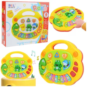 LEAN TOYS Interaktyvus pianinas su gyvūnų garsais ir melodijomis