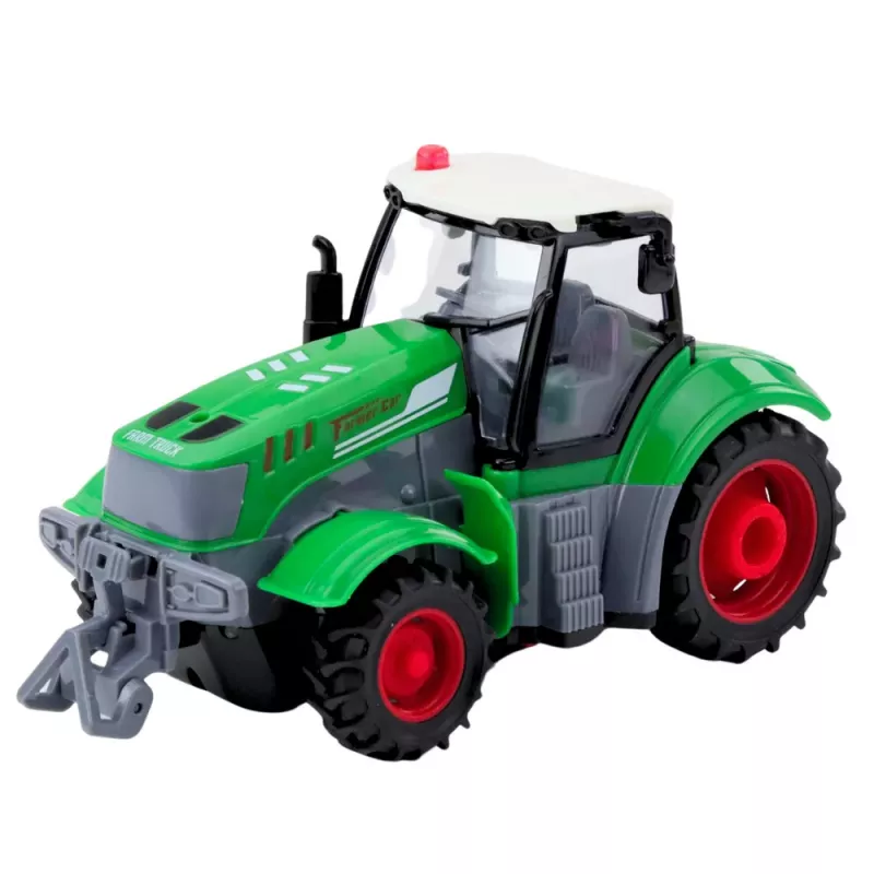 LEAN TOYS nuotoliniu valdymu žemės ūkio traktorius, žalias, 1:24