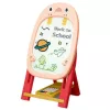 LEAN TOYS Dvipusė magnetinė lenta „Penguin Game“ rinkinio priedai 56 vnt. Rožinė