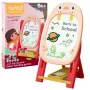 LEAN TOYS Dvipusė magnetinė lenta „Penguin Game“ rinkinio priedai 56 vnt. Rožinė