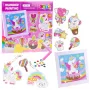 LEAN TOYS Kūrybinis rinkinys „Deimantinė mozaika“ – Raktų pakabukai „Vienaragiai“ (spalvingas)