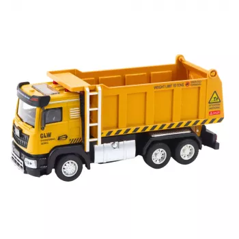 LEAN TOYS Statybinė transporto priemonė Geltonas savivartis