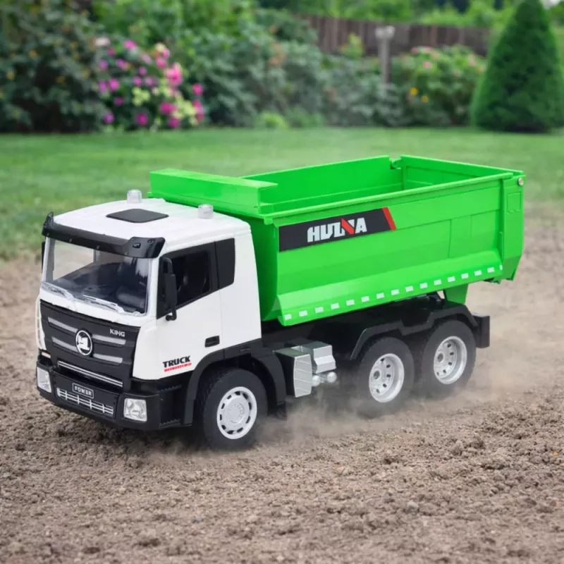 Huina RC Remote Control Dump Truck Green 1:18