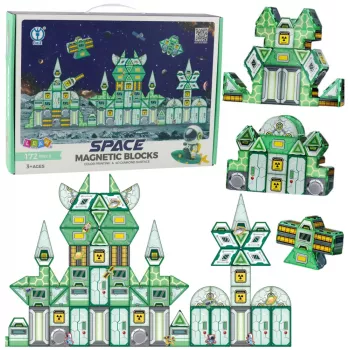 LEAN TOYS Magnetic Blocks Space Space Station 4D 172pcs