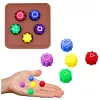 LEAN TOYS Squid Game Tradicinių Korėjos žaidimų rinkinys: Ddakji, rutuliukai, Dalgona, kauliukų sukutis (4 vnt.)
