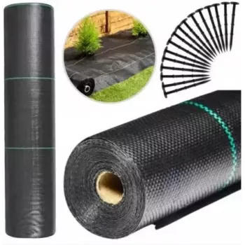 LEAN Black Agrotextile 1100cm x 50m UV 135g Anti-weed Agrotextile + Anchors