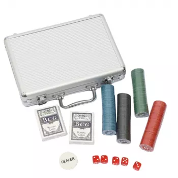 LEAN TOYS Professional Poker Set 500 vnt. aliumininis dėklas