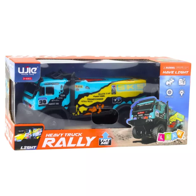 LEAN TOYS nuotoliniu būdu valdomas sunkvežimis RC su garsais mėlynas