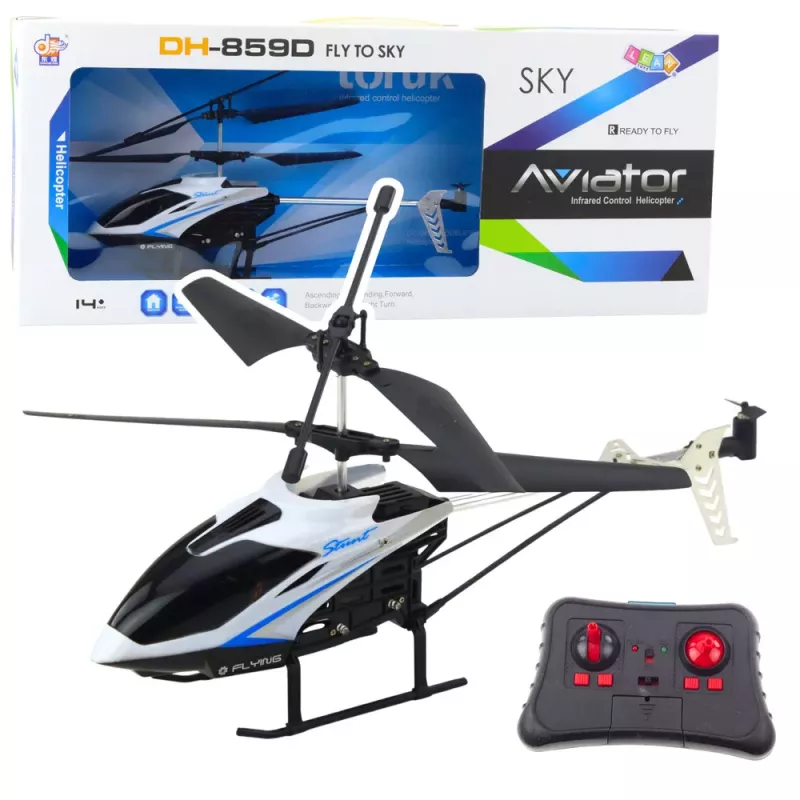 LEAN TOYS RC Aviator DH-859D LED 360° nuotoliniu valdymu sraigtasparnis