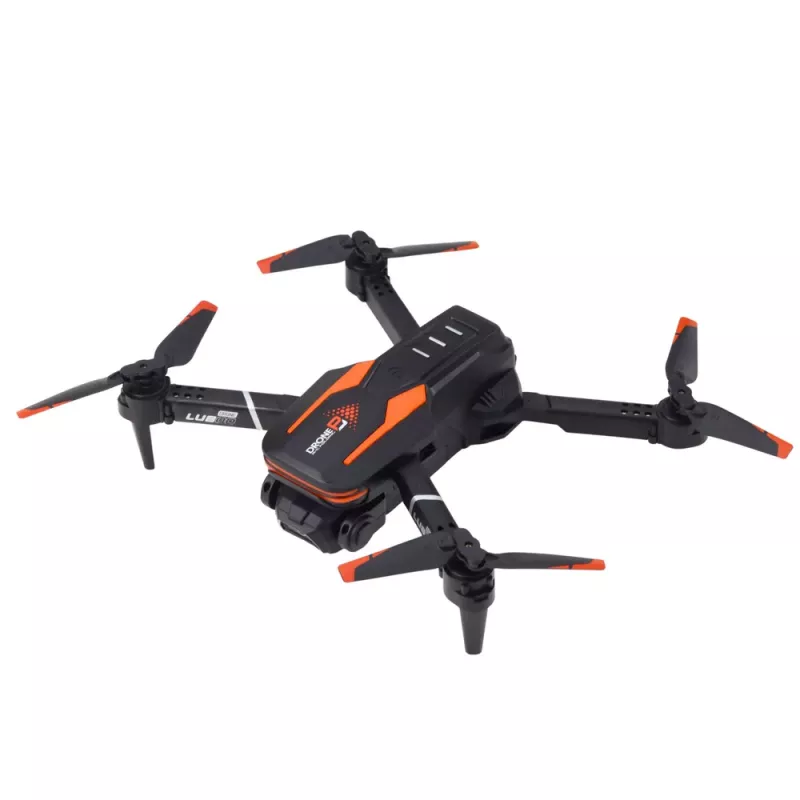 LEAN TOYS nuotoliniu valdymu dronas LU800 su kamera ir LED šviesomis, oranžinis