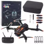 LEAN TOYS nuotoliniu valdymu dronas LU800 su kamera ir LED šviesomis, oranžinis