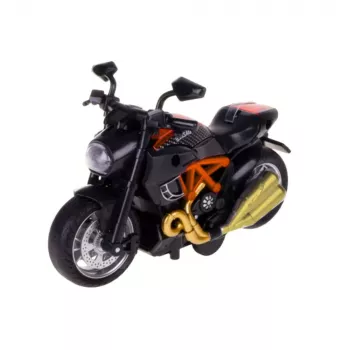 LEAN TOYS Motociklo surinkimo rinkinys su sraigtais Metalinis 1:14 DIY Juoda ir Oranžinė