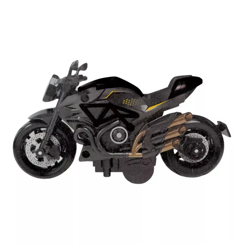 LEAN TOYS Motociklo metalinis modelis 1:14 DIY Gold Elements Black