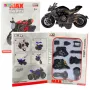 LEAN TOYS Motociklo metalinis modelis 1:14 DIY Gold Elements Black