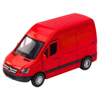 LEAN TOYS Delivery Truck Metal Red 1:32 Lights Sounds