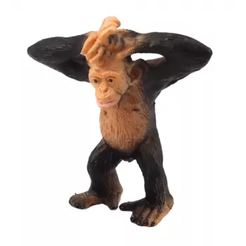 LEAN TOYS Laukiniai gyvūnai mini figūrėlių rinkinys: šimpanzė, žirafa, liūtas, zebras 6-9 cm 4 vnt.