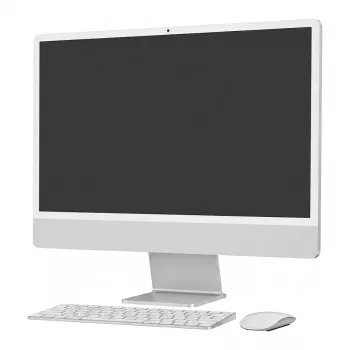 “Apple iMac 24-inch 2024 M4 8-Core CPU 8-Core GPU 16GB RAM 512GB SSD Silver German Keyboard”