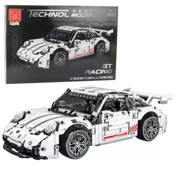 LEAN TOYS Konstruktorius GT lenktyninis automobilis baltas 1:14 1268 dalių