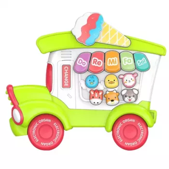 LEAN TOYS Ugdomasis elektrinis pianinas vaikams Ledų Salono žalias
