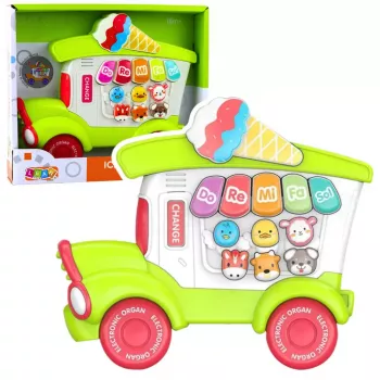 LEAN TOYS Ugdomasis elektrinis pianinas vaikams Ledų Salono žalias