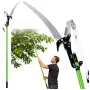LEAN teleskopinės genėjimo žirklės su pjūklu 2in1 ant strypo 125-240 cm