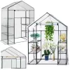 LEAN Mini Balkoninis Šiltnamis su 4 Metalinėmis Lentynomis ir PVC Plėvele 195 x 143 x 73 cm