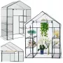 LEAN Mini Balkoninis Šiltnamis su 4 Metalinėmis Lentynomis ir PVC Plėvele 195 x 143 x 73 cm