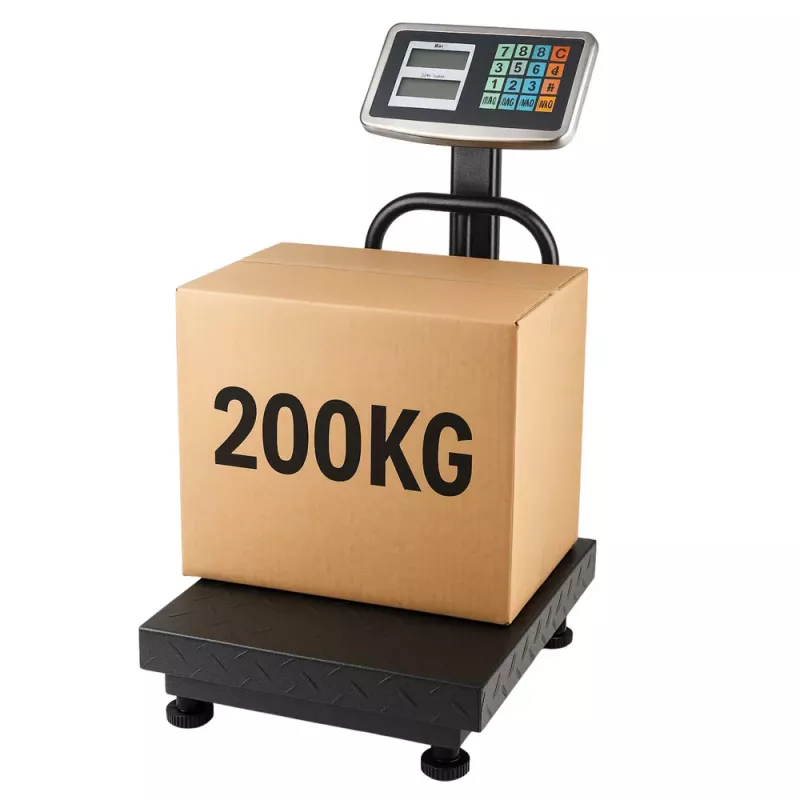 LEAN LCD elektroninės platforminės svarstyklės, 200 kg, 20 g tikslumas