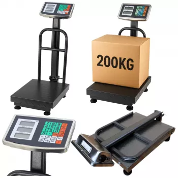 LEAN LCD elektroninės platforminės svarstyklės, 200 kg, 20 g tikslumas