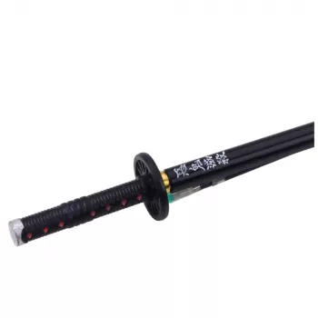 LEAN Katana Sword Anime Ballpoint Pen Metal Black Ink Replaceable Refill Black