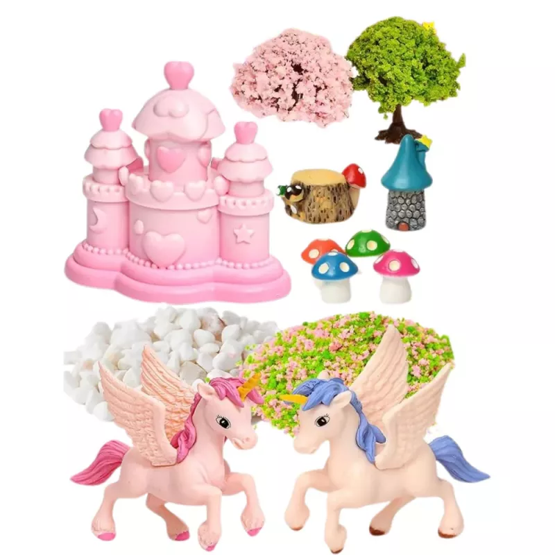 LEAN TOYS Creative Kit Terrarium Unicorns Night Light Voice Control DIY