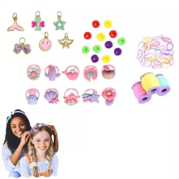 LEAN TOYS Kūrybinis rinkinys „Pasidaryk pats“ vienaragio galvos juostoms su blizgančiais papuošimais