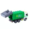 LEAN TOYS Šiukšliavežis su šiukšliadėže, šviesomis ir garsais, žalias, 1:16 mastelis