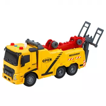 LEAN TOYS Gelbėjimo vilkikas su šviesomis ir garsais 1:16