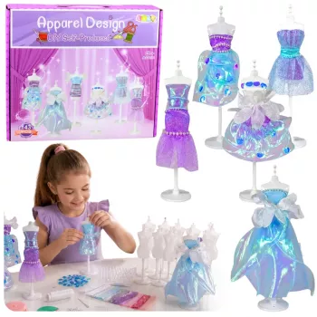 LEAN TOYS DIY Doll Dress Sewing Kit Little Fashion Designer 143 dalių