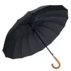 LEAN Large Automatic Umbrella with Arm Cover 24-Rib Black 115 cm