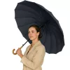 LEAN Large Automatic Umbrella with Arm Cover 24-Rib Black 115 cm