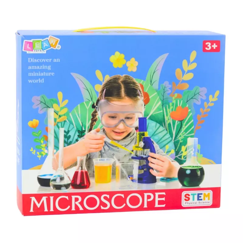 LEAN TOYS Educational Microscope For Kids Accessories Magnification 300x - 1200x