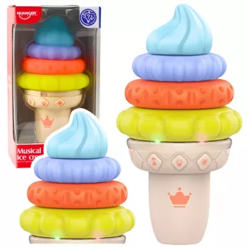LEAN TOYS Muzikinis ledų edukacinis žaislas su šviesomis ir garsais